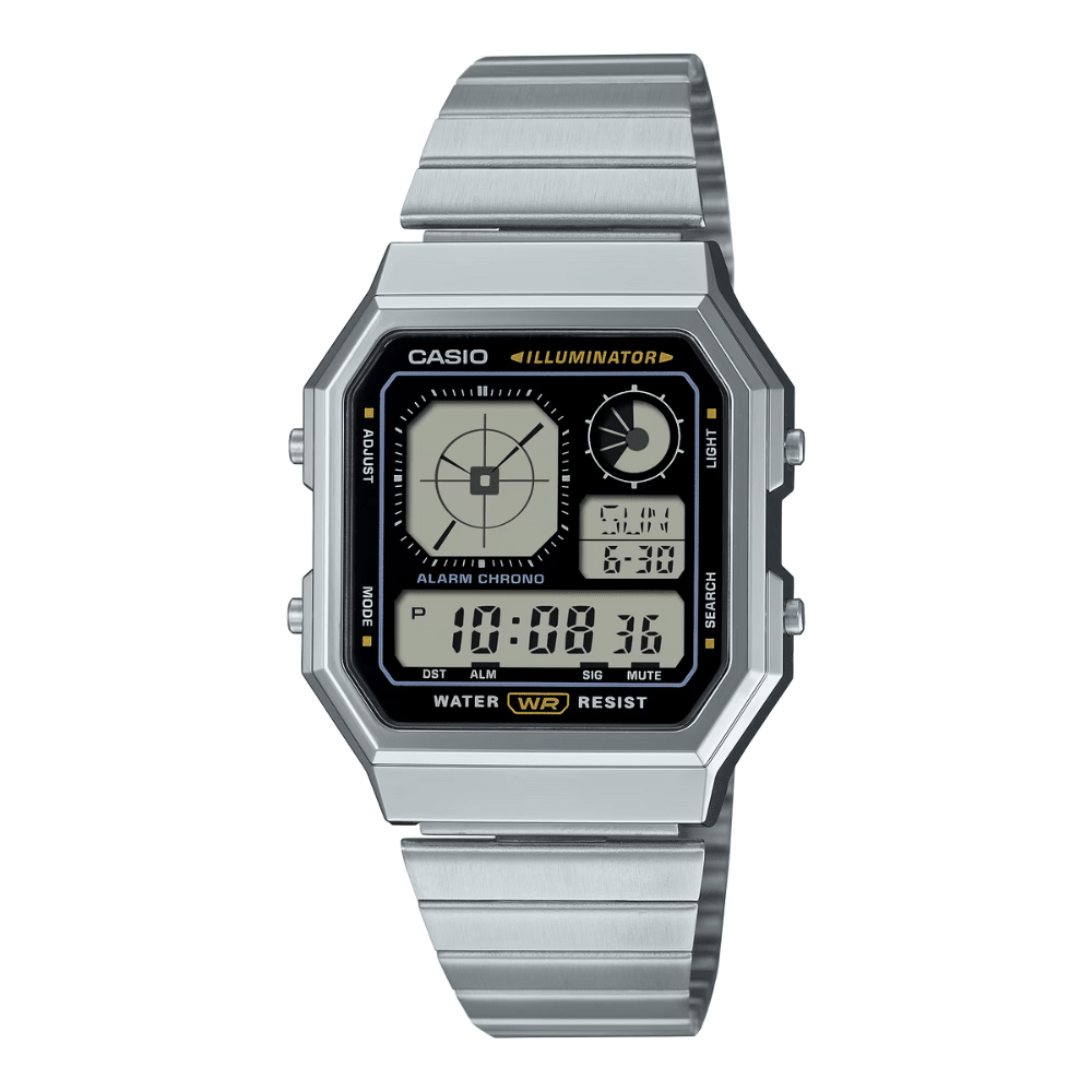 RELOJ CASIO A130WE-1ADF PLATEADO UNISEX1