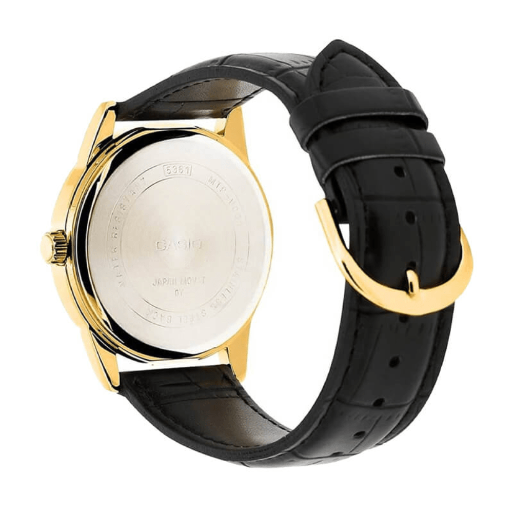 Reloj Casio Clásico MTP-V001GL-7BUDF Análogo Línea Casio Dress Cuero Negro/Dial Blanco Hombre5