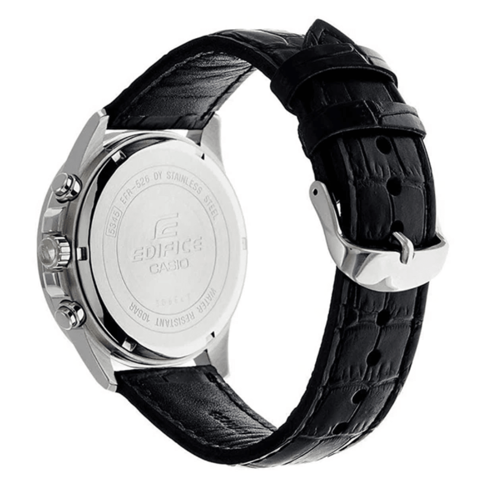 Reloj Casio Edifice EFR-526L-1AVUDF Cuero Análogo Plateado Hombre4