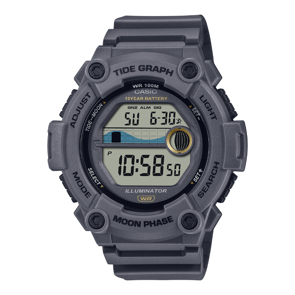 Reloj Casio Deportivo WS-1300H-8AVCF Resina Digital Gris Hombre4