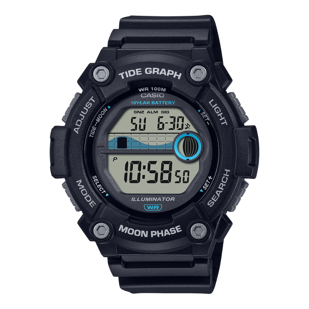 Reloj Casio Deportivo WS-1300H-1AVCF Resina Digital Negro Hombre6
