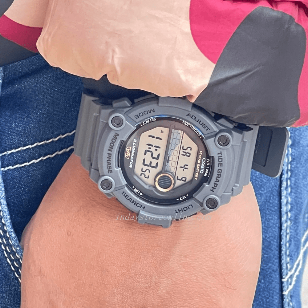 Reloj Casio Deportivo WS-1300H-8AVCF Resina Digital Gris Hombre2