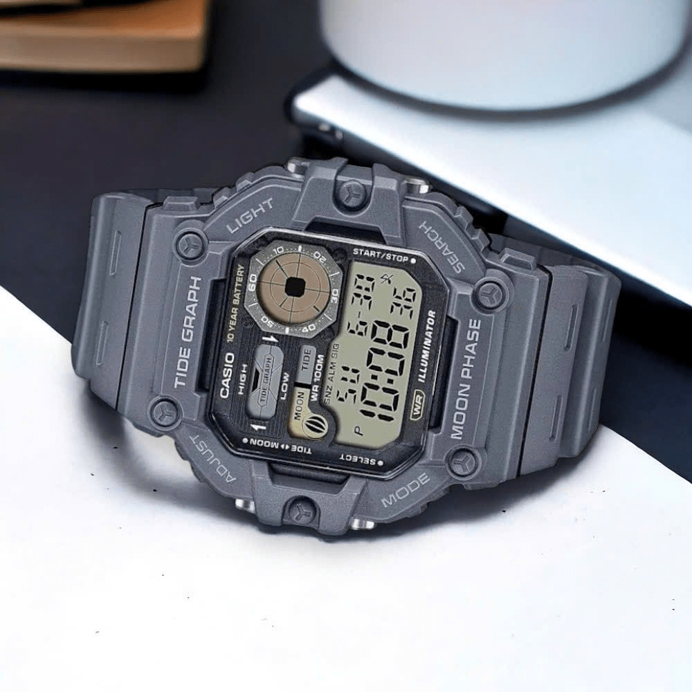 Reloj Casio Deportivo WS-1700H-8AVDF Tide Graph/ Moon Data Digital Gris Hombre4
