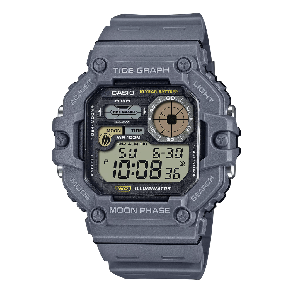 Reloj Casio Deportivo WS-1700H-8AVDF Tide Graph/ Moon Data Digital Gris Hombre8