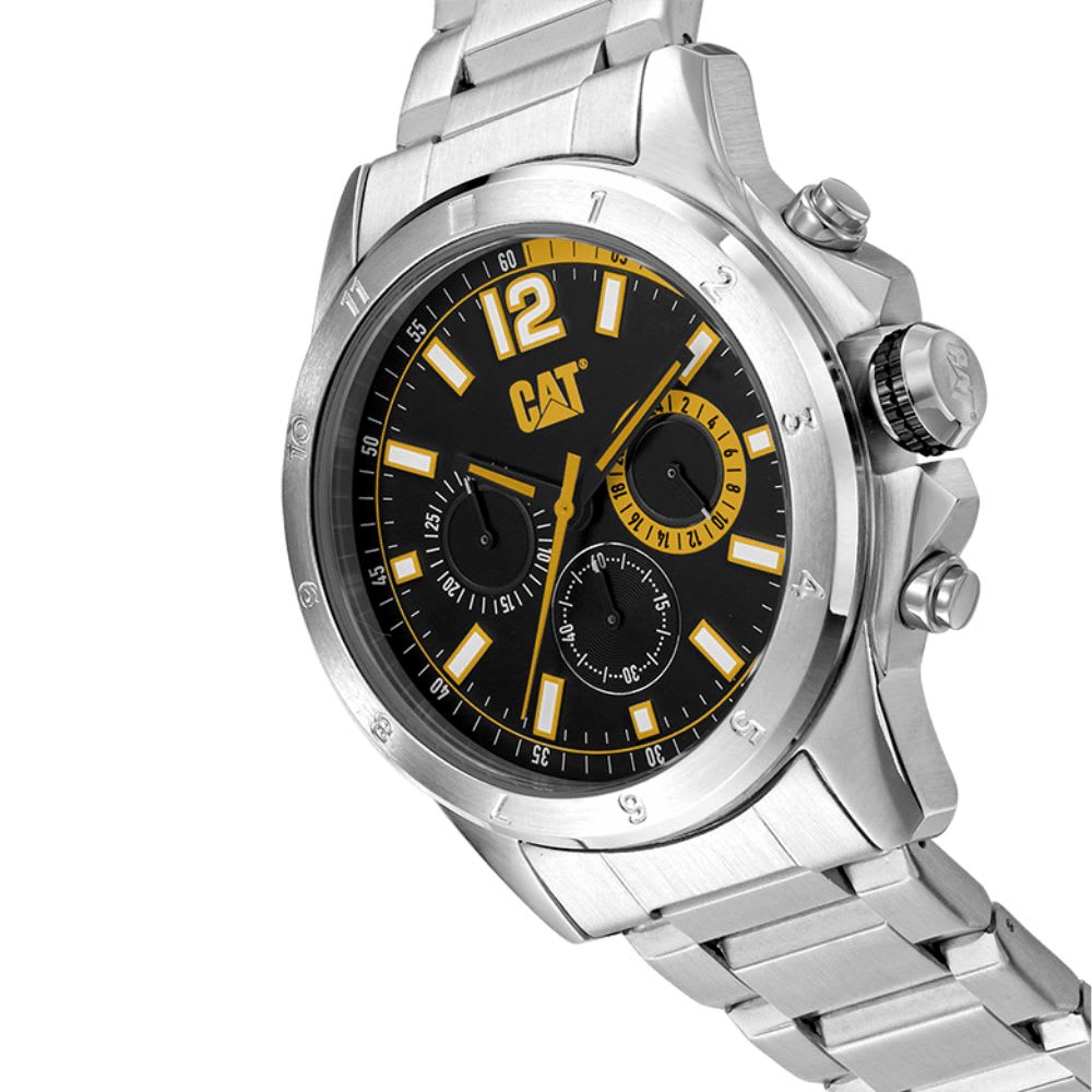 Reloj Cat Big Twist YW.143.11.137 Análogo Plateado Dial Negro Hombre3