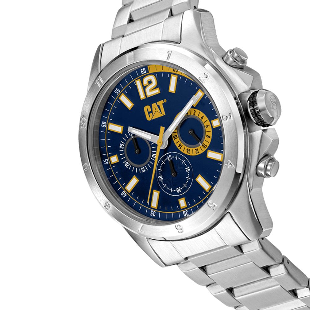 Reloj Cat Big Twist YW.143.11.637 Análogo Plateado Dial Azul Hombre3