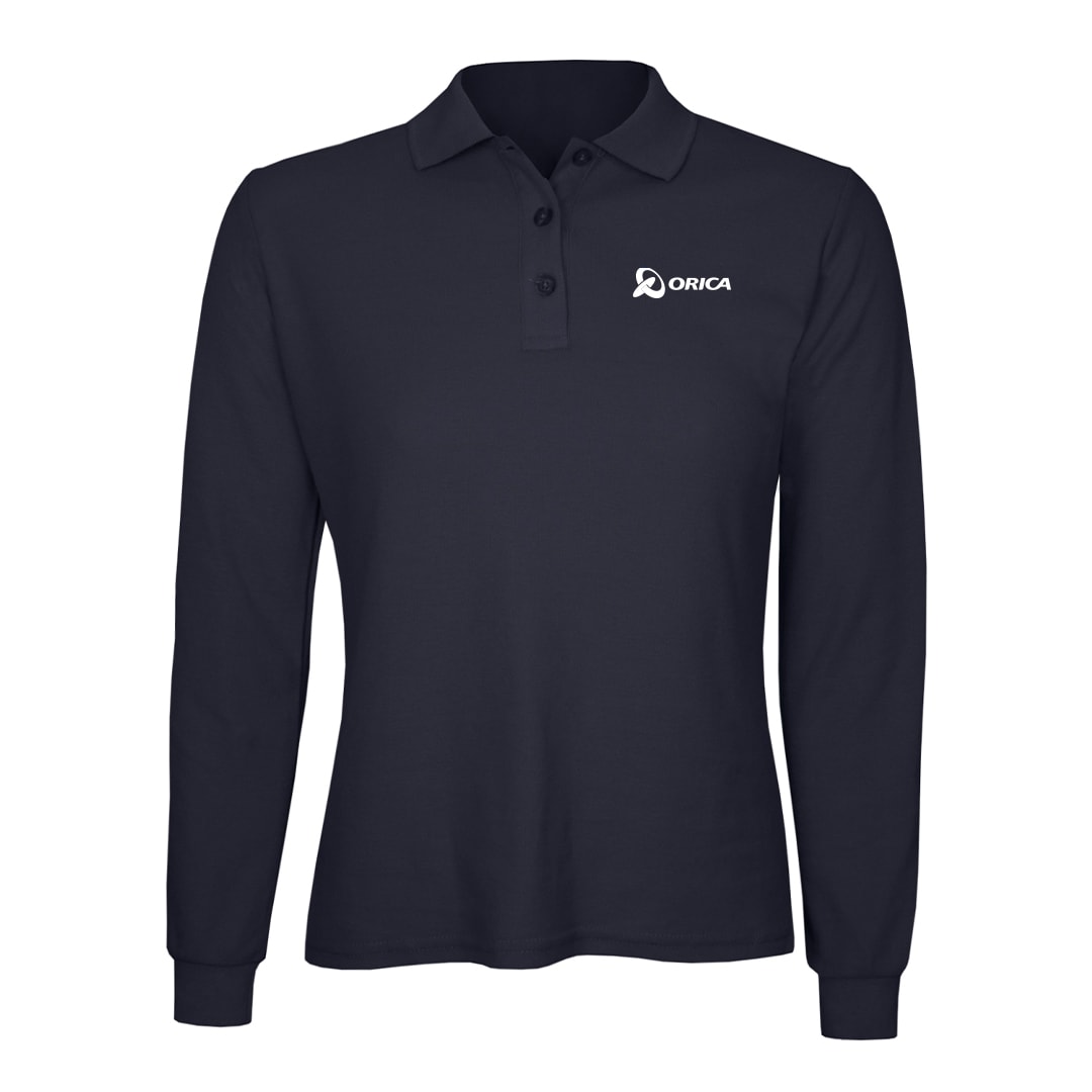 Polera Piqué Manga Larga Mujer1