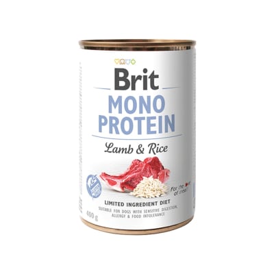 BRIT MONO PROTEIN LAMB & RICE Lata x 400 gr