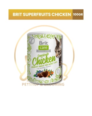 BRIT CARE CAT SNACK SUPERFRUITS CHICKEN 100 GR.