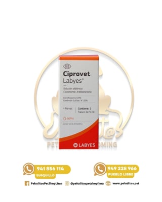 CIPROVET – COLIRIO CICATRIZANTE Y ANTIBACTERIANO PARA PERROS Y GATOS – 5ML