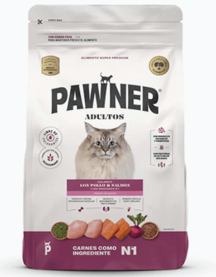 Pawner cat pollo y salmon adulto 1kg