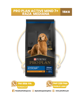PRO PLAN Active Mind (adulto mayor 7años+) - Raza Mediana