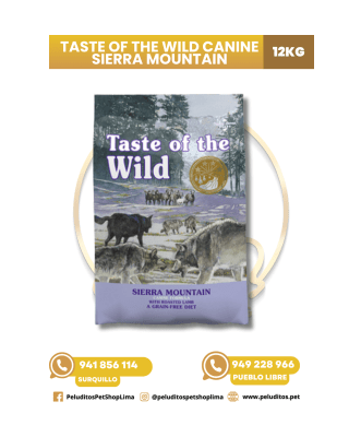 TASTE OF THE WILD SIERRA MOUNTAIN – CORDERO – ALIMENTO SECO PARA PERROS