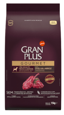 GRAN PLUS G. RAZA MEDIANA Y GRANDE CORDERO Y ARROZ