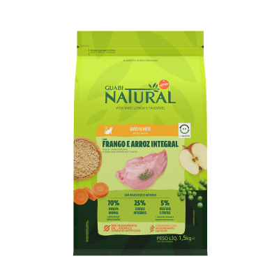GUABI NATURAL GATITO POLLO Y ARROZ INTEGRAL 1.5KG