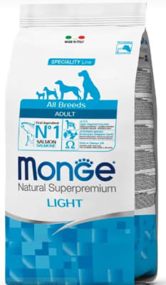 MONGE ADULT LIGHT SALMON Y ARROZ X 2.5 KG