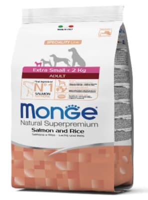 Monge Adult Salmon con Arroz Small Breeds <10 KG