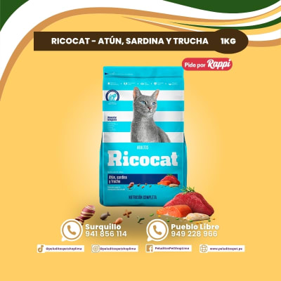 RICOCAT ATUN, SARDINA Y TRUCHA 1KG