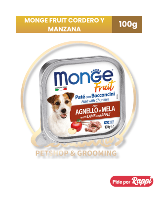 Monge fruit cordero con manzana