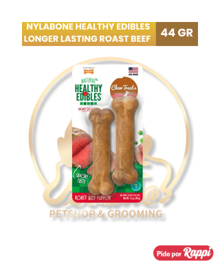NYLABONE HEALTHY EDIBLES LONGER LASTING ROAST BEEF 44 GR