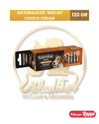 NATURALISTIC BISCUITS CHOCO CREAM, 120 GR