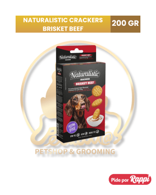 NATURALISTIC CRACKERS BRISKET BEEF, 200 GR