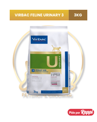Virbac HPM Urology - U3 Urinary WIB para gatos x3kg