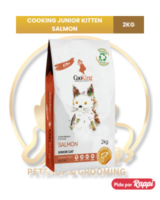 COOKING CAT FOOD JUNIOR-KITTEN SALMON GF RECIPE 2 KG.