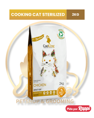 COOKING CAT FOOD STERILIZED ADULT CAT CHICKEN GF RECIPE 2 KG