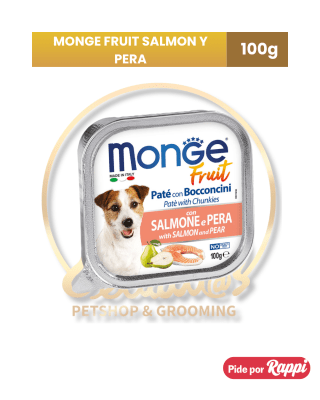 Monge Fruit Salmón y Pera – Paté para perros