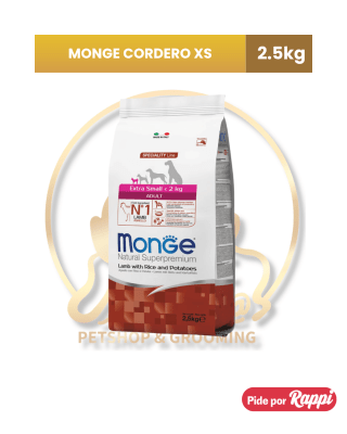 Monge Mini Adult Cordero,arroz y papa