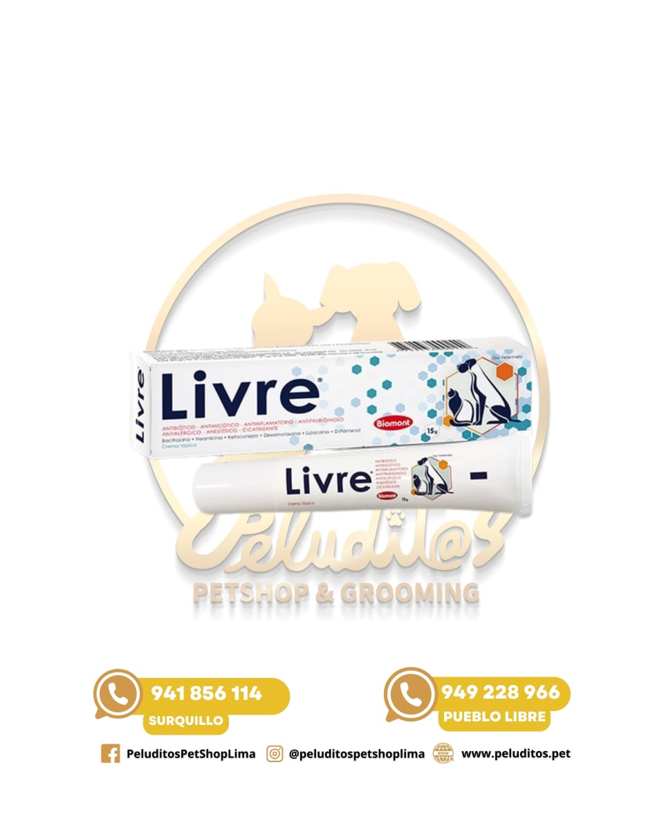LIVRE CREMA TÓPICA – TRATAMIENTO PARA LA PIEL – 15GR1