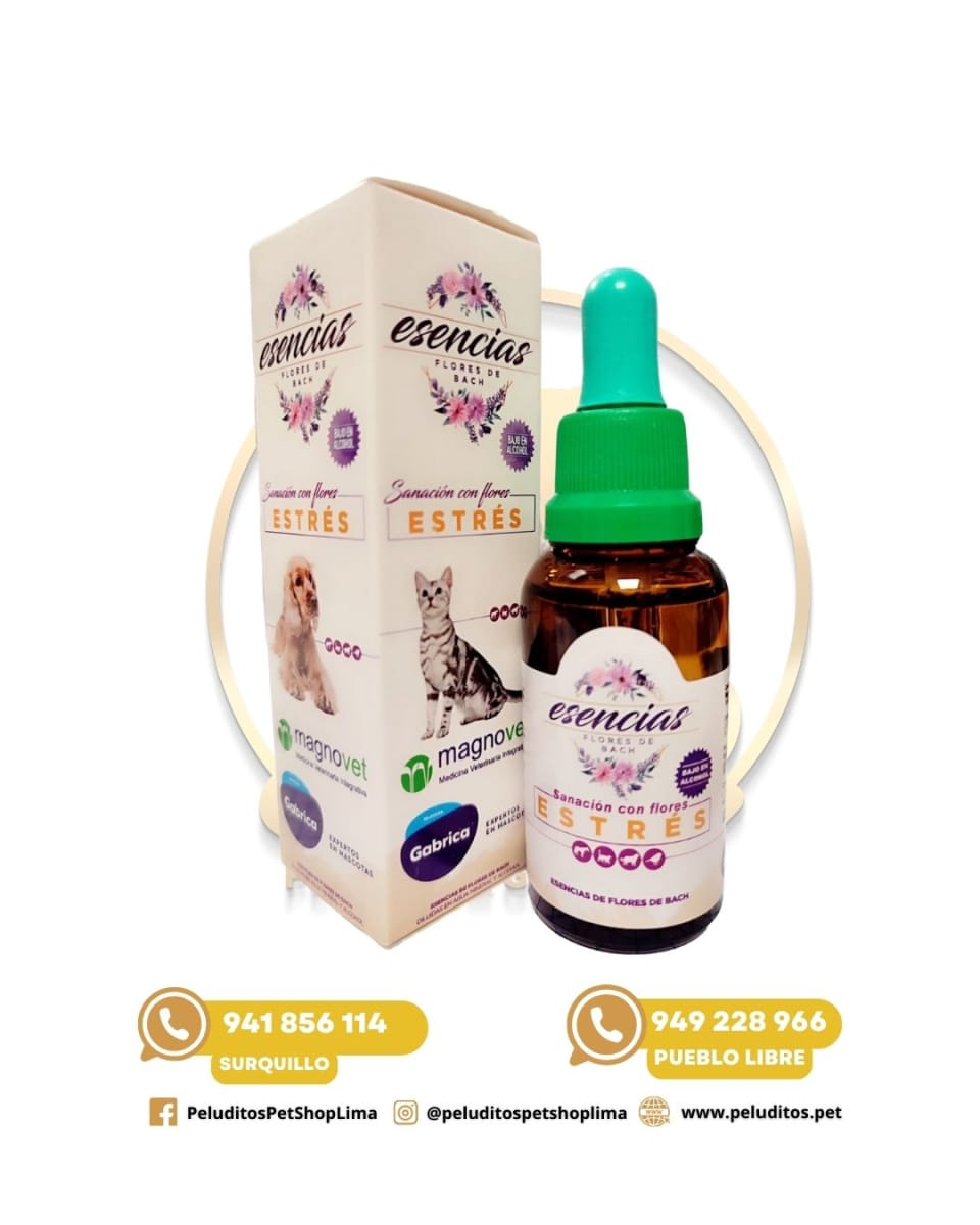 ESENCIAS FLORALES BACH ESTRÉS – GOTAS PARA PERROS, GATOS Y ANIMALES – 30ML1