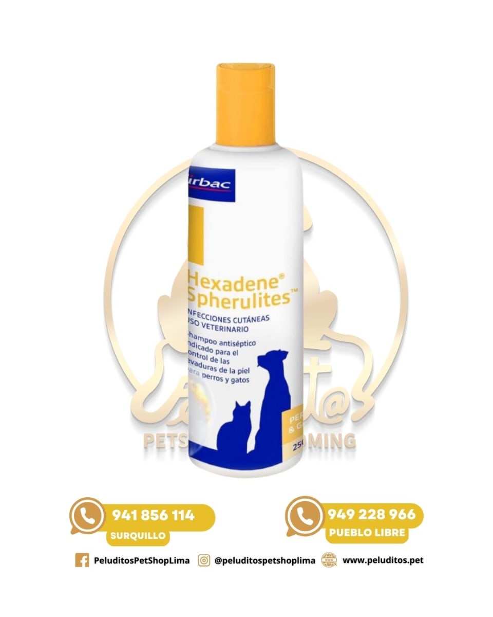 VIRBAC HEXADENE SPHERULITES – SHAMPOO ANTISÉPTICO 250ML1