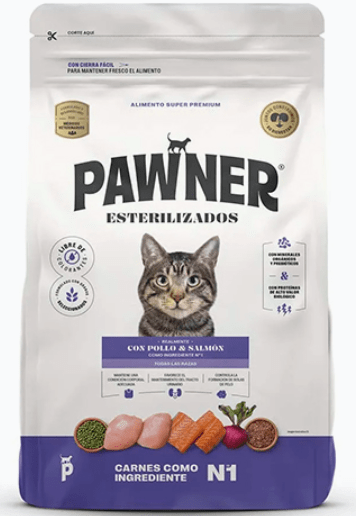 Pawner cat pollo y salmon adulto esterilizado 1kg1