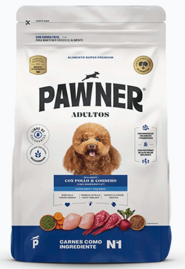Pawner Perro Adulto Raza Pequeña Pollo y Cordero 1kg1