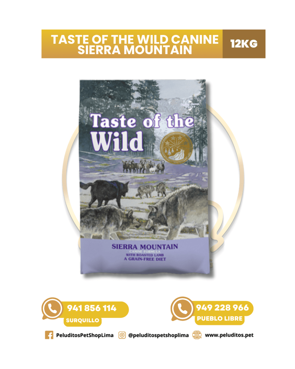 TASTE OF THE WILD SIERRA MOUNTAIN – CORDERO – ALIMENTO SECO PARA PERROS1