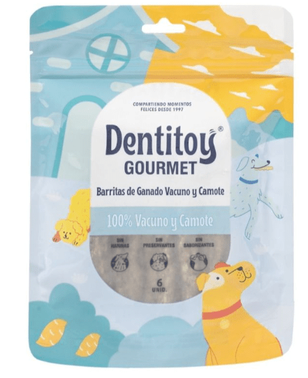 Dentitoy Gourmet Barritas De Vacuno y Camote X 6 Unid1