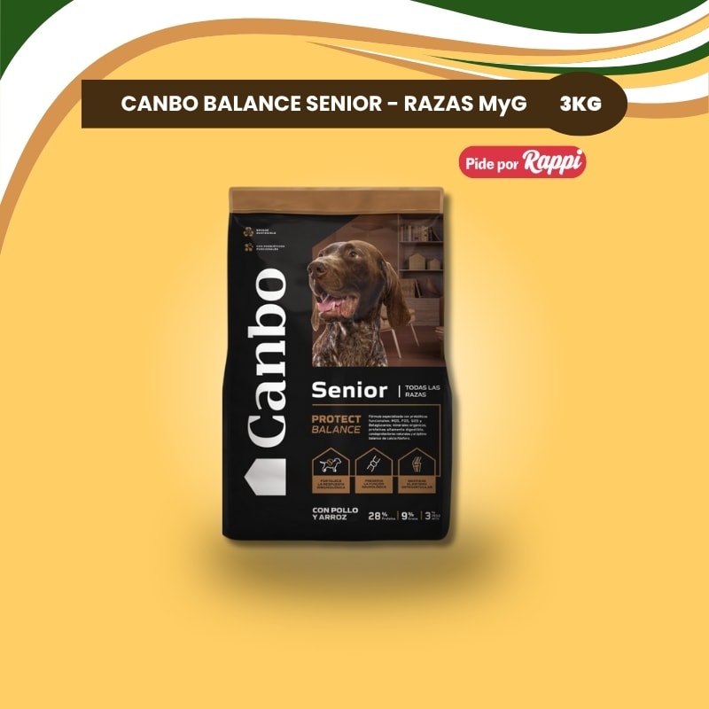 CANBO BALANCE SENIOR POLLO Y ARROZ – ALIMENTO PARA PERROS ADULTOS MAYORES2