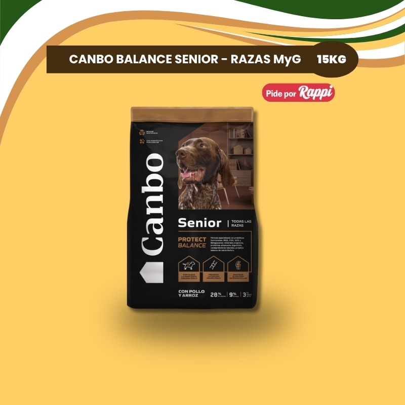 CANBO BALANCE SENIOR POLLO Y ARROZ – ALIMENTO PARA PERROS ADULTOS MAYORES1