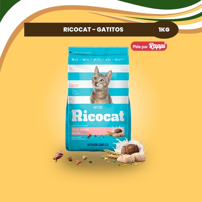 RICOCAT Gatitos carne, pescado y leche x 1Kg1