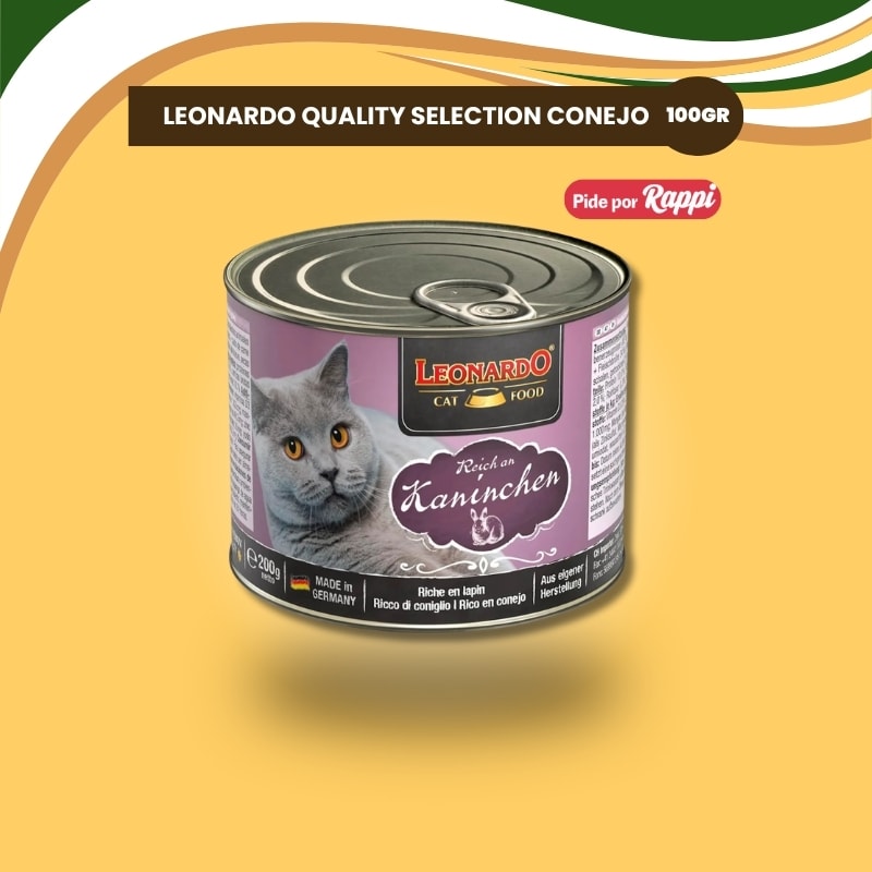 LEONARDO CAT QUALITY SELECTION CONEJO x 200 gr1