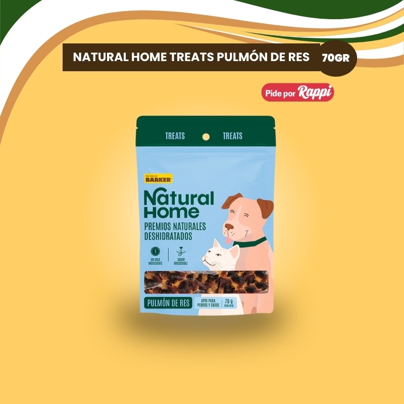 NATURAL HOME TREATS PULMON DE RES 70gr1