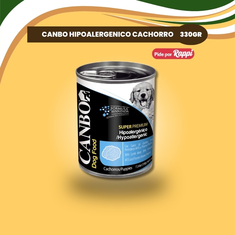 CANBO SUP PREM CACHORRO HIPOALERGÉNICO PATE 330gr1