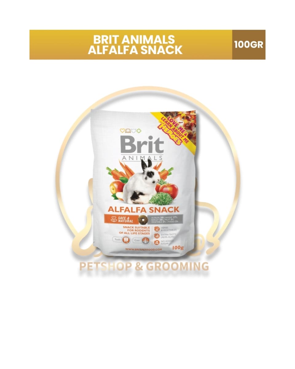 BRIT ANIMALS Alfalfa Snack For Rodents Bolsa x 100g1