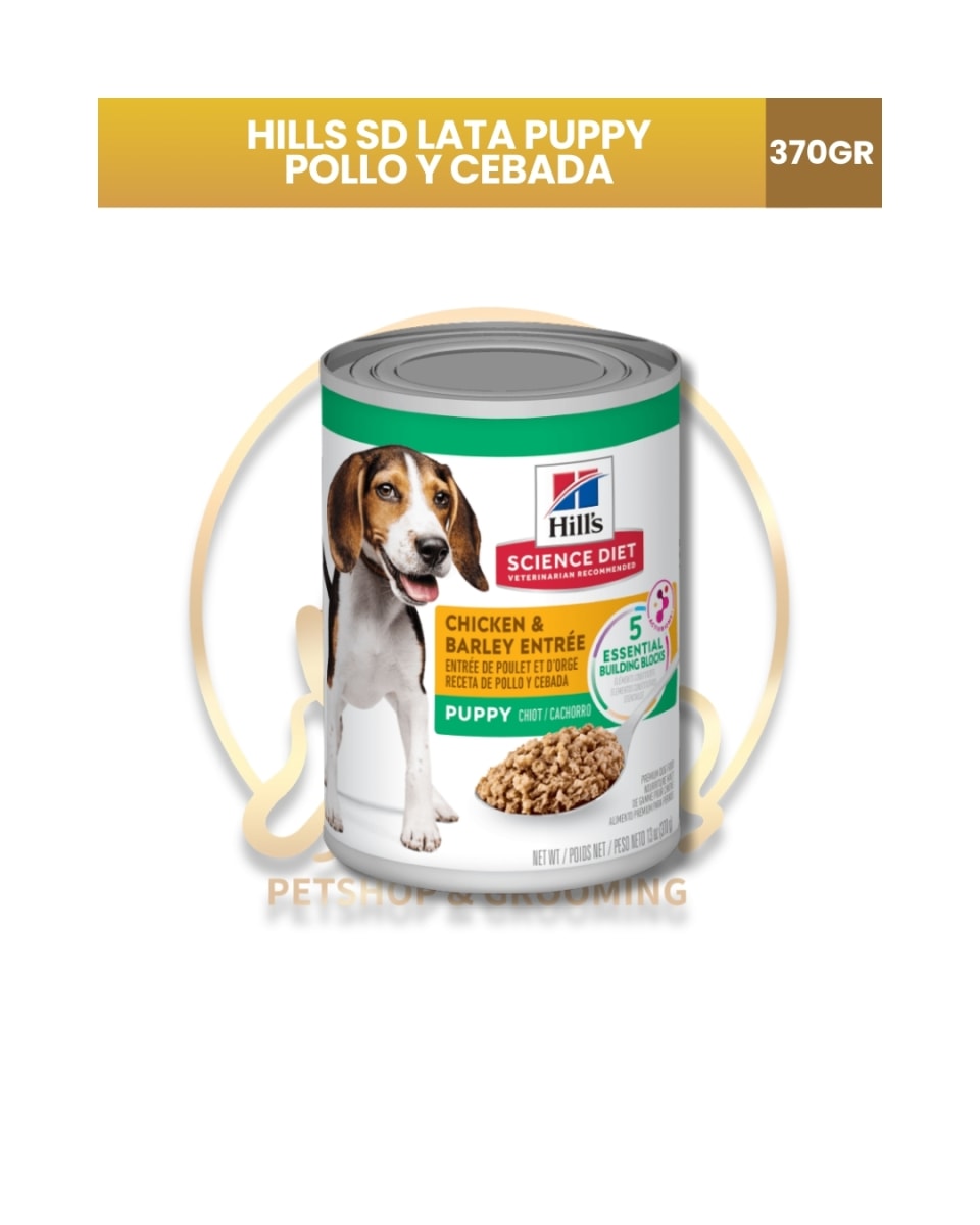 HILLS PUPPY Pollo y Cebada Lata x 370 gr.1