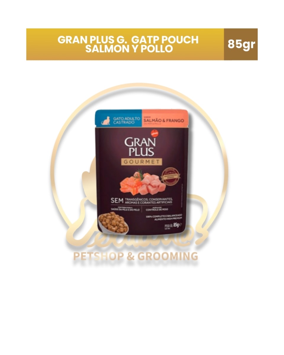 GRAN PLUS GATO G. POUCH SALMON Y FRANGO x85GR1