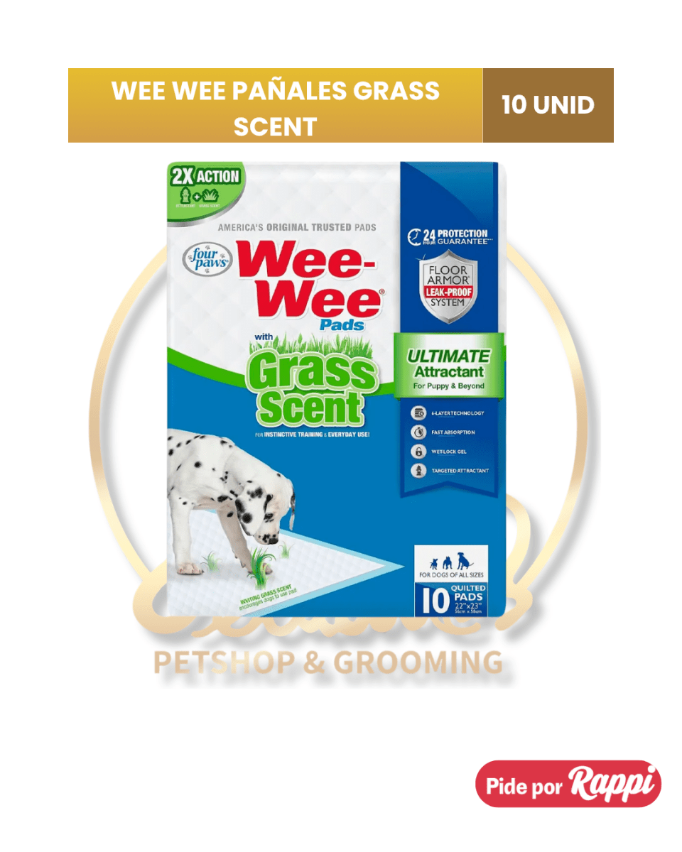 WEE WEE PAÑALES GRASS SCENT 10 UNIDADES1