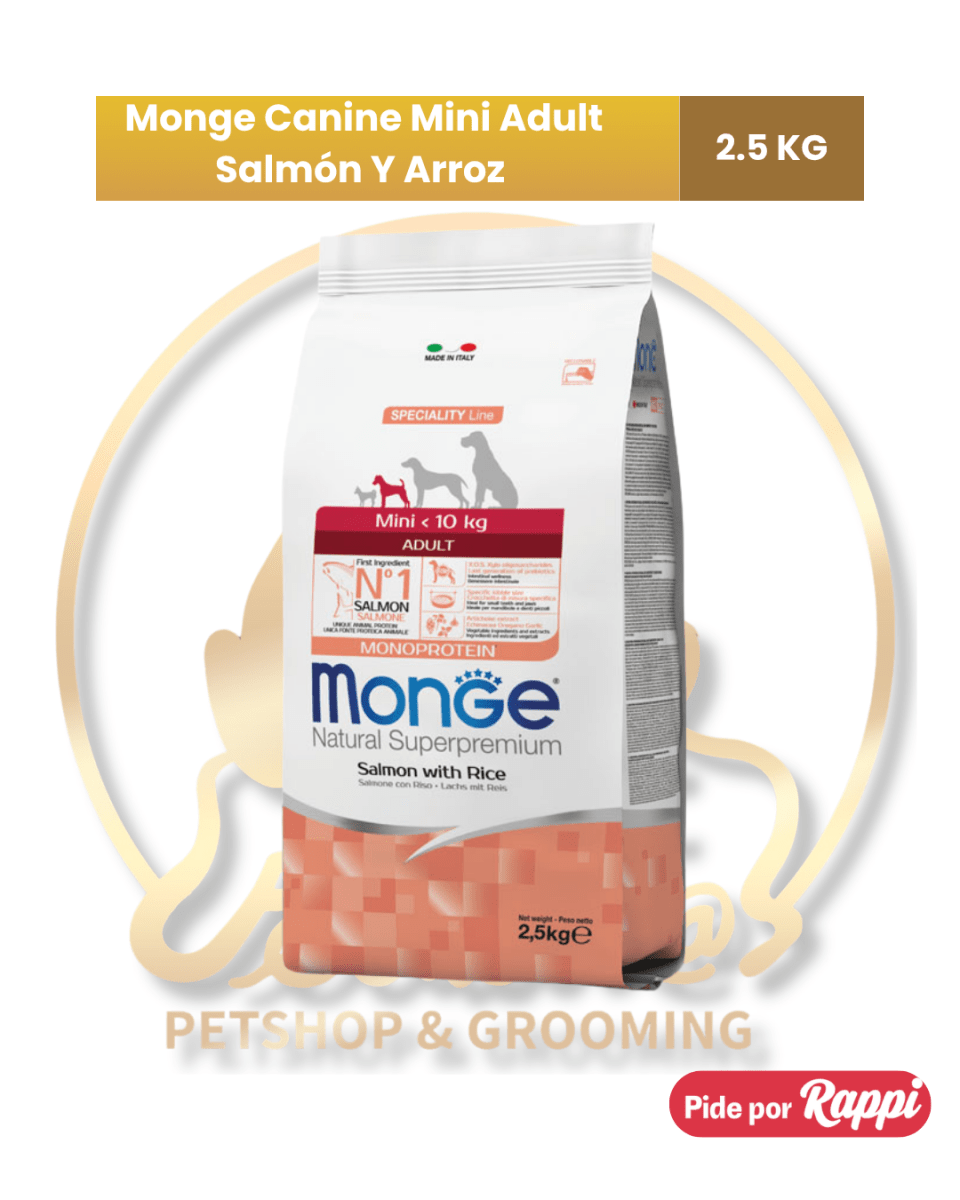 Monge Canine Mini Adult Salmón Y Arroz 2.5 Kg1