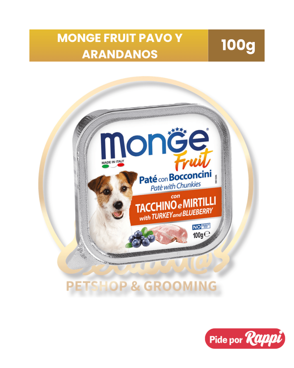 Monge Fruit Pavo y Arandanos – Paté para perros1